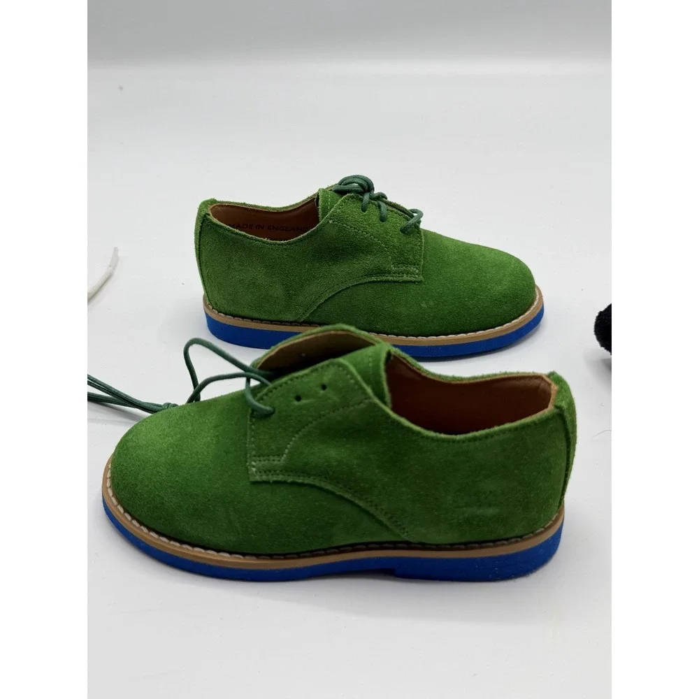 Lil‎ McNairy Caramel Lot 2 Suede Oxford Green Black Toddler Size 7